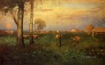 Sundown landscape Tonalist George Inness